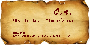 Oberleitner Almiréna névjegykártya